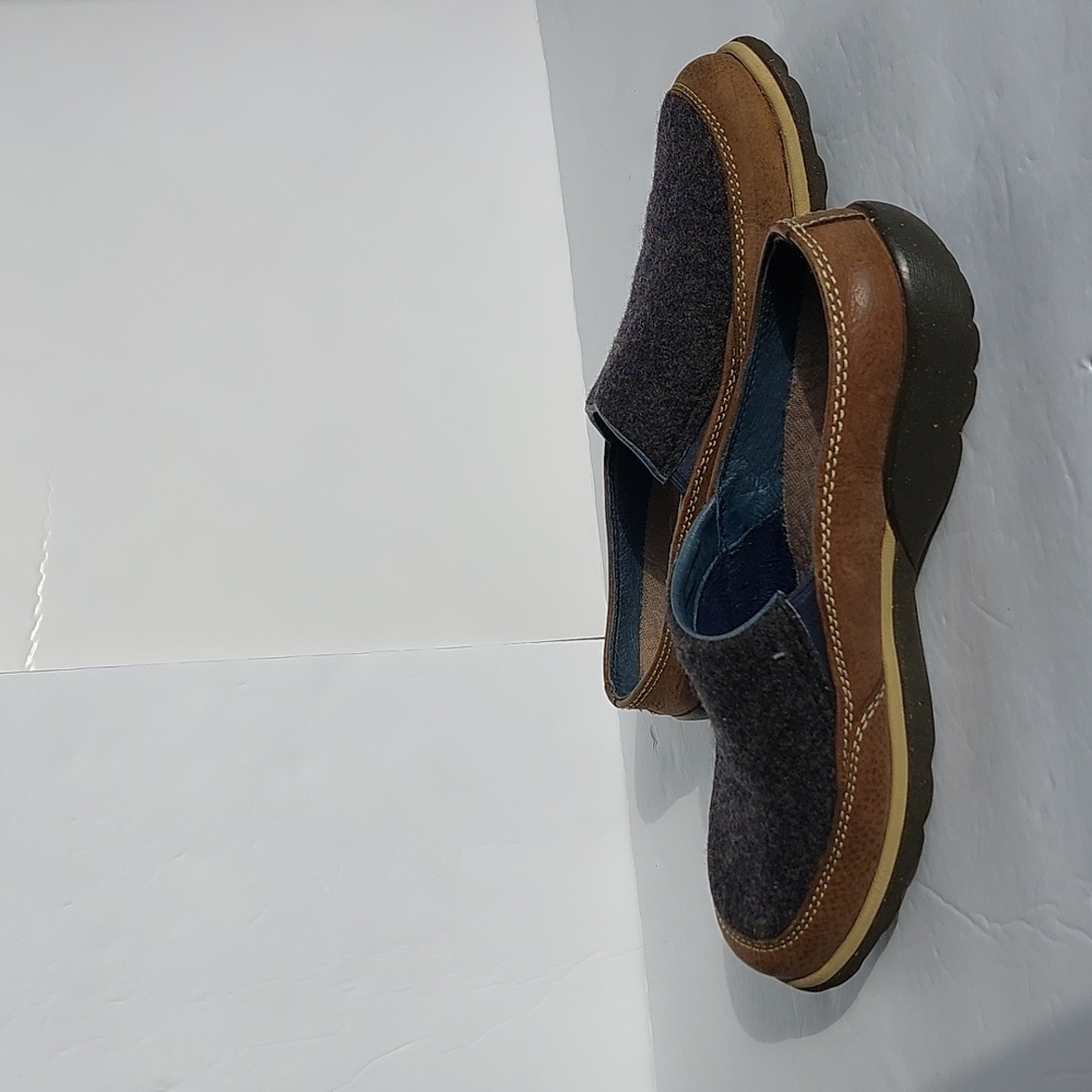 Chaco Quinn Wool Leather Slip On Mule Shoes